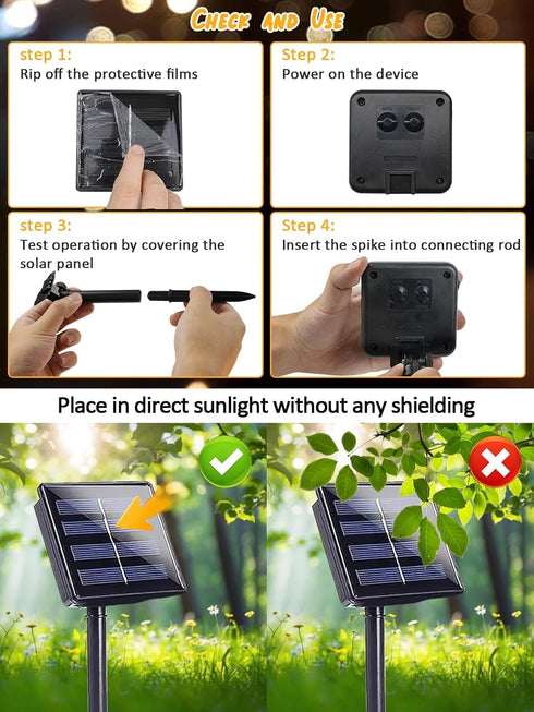 6 Pack 198FT 600 8 Christmas Solar String Lights Outdoor Waterproof, LED Green Wire Solar Fairy Lights with Modes