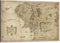 Vinatge Wall Art Picture Canvas Painting Map of Middle Earth by Yatsen Bridge, HD Print, 12" Hx16" W