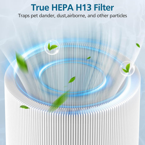 2 Pack Mimi Max Air Filter Replacement, True HEPA H13 Filter + Activated Filter for BLUEAIR Blue Pure Mini Max