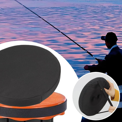 DIICCYO 1 Pack Telescopic Stool Cushion with Memory Foam, Round Thickened Collapsible Stool Chair Pads, Retractable