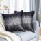 Juya Delight Throw Pillow Case, Set of 2 Sparkly Cushion Covers for Couch Sofa Home Decorative, 18x18 inches, Black