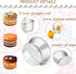 TeamFar 4 Inch Cake Pan, 4 Pcs Mini Cake Pan Round Tier Baking Tins Set, Stainless Steel, Healthy & Sturdy