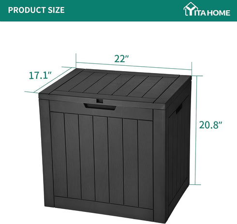 31 Package YITAHOME Gallon Outdoor Storage Deck Box, Waterproof Resin Delivery and Storage Box with Lockable Lid
