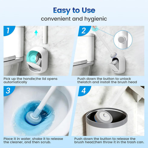 36 Set JUDRDO Disposable Toilet Brush,Toilet Bowl Cleaner,Wall Mounted Toilet Bowl Brush with Refills for Deep Toilet