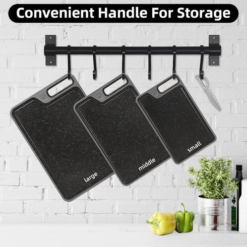 4 Set Piece Plastic Cutting Board for Kitchen Dishwasher Safe,Food Safety, Non-Slip Design, Ideal for Meat
