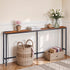 70.8" Console Table with Power Outlet, Wood Narrow Sofa Platform with Charging Station, Entryway Hallway Behind Couch