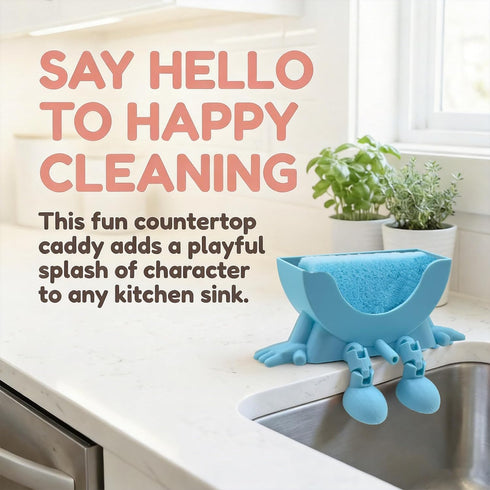 FKSWSQY 3D countertop Upgraded Hanging Sponge Rack with Drainage Holes, Suitable for Kitchen Sinks, Printed Fun Sponge