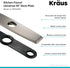 KRAUS Deck Plate for Kitchen Faucet - Spot Free Stainless Steel, DP02SFS
