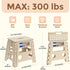 13 Inch 300 lbs, ACKO Folding Step Stool, Non-Slip Foldable Step Stool for Adults & Kids, Up to Lightweight Collapsible