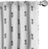 Ambesonne Black and White Window Curtains, 2-Panel Set with Monochrome Pineapple Design, 28" x 63", White and Black