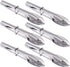 Mini Stainless Steel Food Tongs with Sliding Rings 7-Inch, Set of 6 Small Clam Shell Service Tongs for Appetizers,