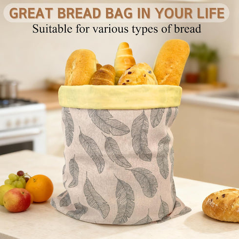 2 Pack 13x17'' Beeswax Bread Bags for Homemade Bread with Zipper, Large Reusable Beeswax Sourdough Bread Storage Bag