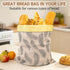 2 Pack 13x17'' Beeswax Bread Bags for Homemade Bread with Zipper, Large Reusable Beeswax Sourdough Bread Storage Bag