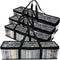 Evelots 4 Pack CD Storage Bags, Clear PVC Plastic Holds 192 CDs with Cases, Strong Handles for Protection