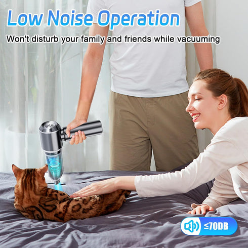 Portable Cordless Handheld Car Vacuum, 15000PA, 3 Speed Adjustable 4 in 1 with Brushless Motor and Multiple Nozzles