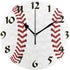 Cute Arabic Numeral Design Baseball Silent Non-Ticking Round Wall Clock, Vintage Design 9.45 Inch