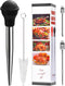 ARRITZ Long Turkey Baster, Stainless Steel Baster for Cooking with Cleaning Brush and 2 Syringe Needles