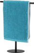 Black Hand Towel Holder Stand for Bathroom Vanity, Stainless Steel T-Shape Freestanding Towel Rack for Kitchen