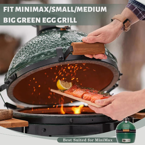 KAMaster Charcoal Basket Carbon Steel Fire Bowl for MiniMax,Small&Medium Bigg Green Eggs,Heavy Duty Enamel Coated