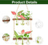 3 Bulb 2 XXXFLOWER Wall Hanging Propagation Station with Wooden Stand Vase Tiers Planters Wall Terrarium for Home