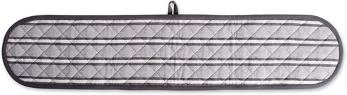 DII Double Strip Chef Kitchen Cooking & Baking Collection, Double Oven Mitt, 35x7.5, Mineral Gray