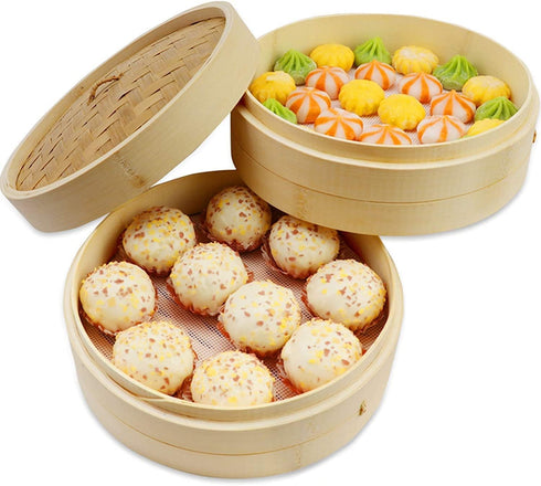 10Pcs Round Silicone Steamer Liners, 11inch Non-stick Mesh Mat for Home Kitchen Cooking
