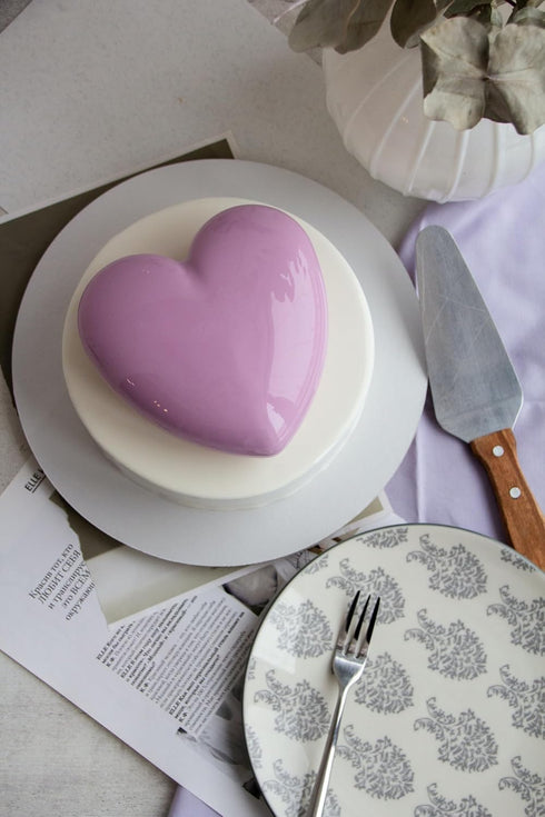 Youeon 3 Pcs Aluminum Heart Shaped Cake Pans, Nonstick with Removable Bottom, 4/6/8 Inch Baking Molds for Parties