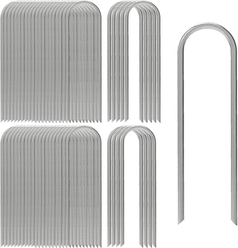 AAGUT 12 Inch Garden Stakes 50 PCS Fence Ground Stake Heavy Duty