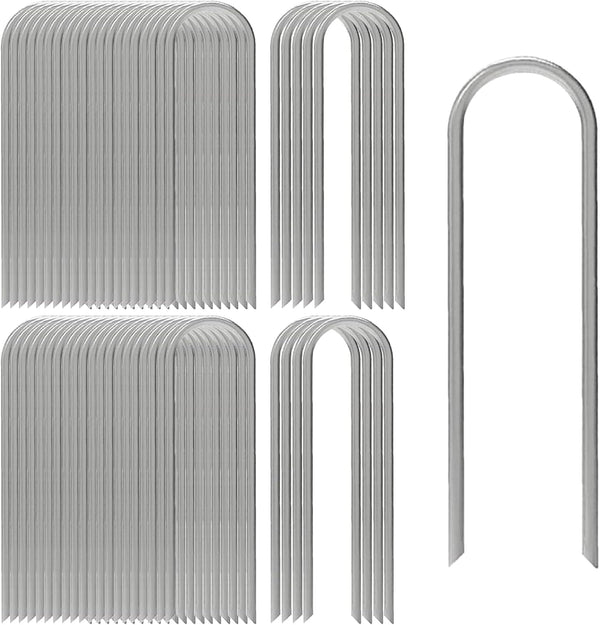AAGUT 12 Inch Garden Stakes 50 PCS Fence Ground Stake Heavy Duty