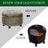 Outdoor,M,07 CRFATOP Printed Round Ottoman Covers Slipcover Stretch Footstool Protector Covers Soft Footrest Ottoman