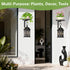 Set 2 2 iDavosic.ly Wall Plant Holder of for Indoor Outdoor, Metal Hanger with Hooks, Floating Flower Display Stand