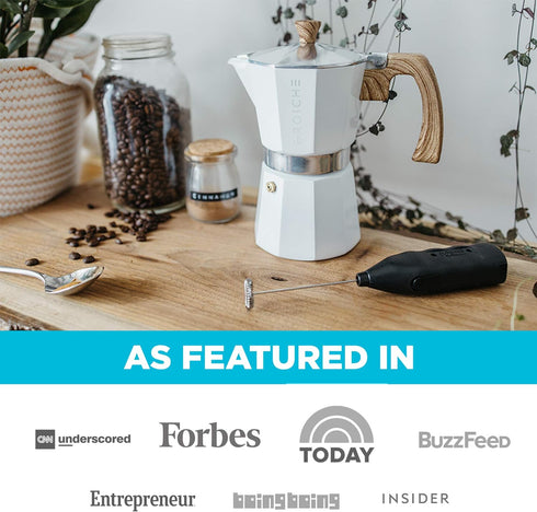 GROSCHE Milano Moka Stovetop Espresso Coffee Maker, 3 Cup / 150 ml, White