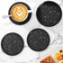Set 6 Pack HFHOME Silicone Coasters with Holder - Drink Coasters for Coffee Table, Bar, Desk - Tabletop Protection Gift