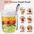 4 Pack 16 oz Overnight Oats Containers with Lids and Spoons, Airtight Oatmeal Container with Measurement Marks