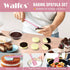 Walfos Silicone Spatula Set of 5 - (600°F) High Heat Resistant Kitchen Scraper Spatulas, One-Pieces Seamless Design, Perfect for Cooking Mixing & Baking - BPA Free and Dishwasher Safe(Pink) by Walfos