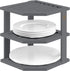 Bambuesi Plate Organizer for Cabinet, Bamboo Kitchen and Bathroom Organization for Space Saving