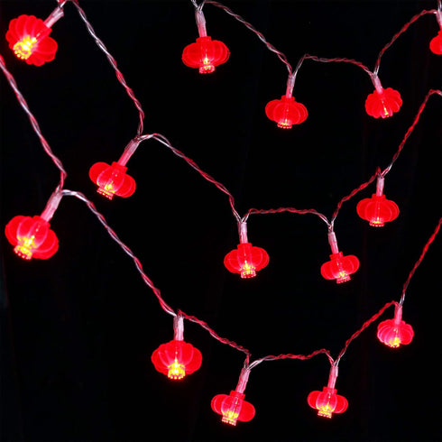 Mudder 33ft/10m 80 LED Red Hanging Lanterns String Lights Chinese New Year