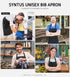 12 Pack 2 Syntus Bib Apron, Unisex Aprons Adjustable Thicker Version Waterdrop Resistant with Pockets Cooking Kitchen