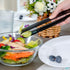 Plastic Serving Utensils Set, 18 Piece, 9" Black Cutlery for Parties and Events