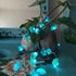 Natural Fluorite String Lights, Raw Crystal Decorative Lights with 20 LEDs 6.5ft Remote Control for Reiki Wedding