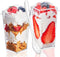 TOFLEN 50 Pack 3 oz Square Mini Dessert Cups with Lids and
