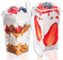 TOFLEN 50 Pack 3 oz Square Mini Dessert Cups with Lids and