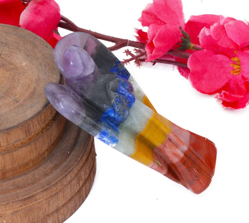 Metaphysical 7 Chakra Crystal Angel 3.5-4 Inch Reiki Healing Bohemian