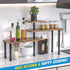 Countertop Organizer, 3 Tier Moveable Corner Shelf for Kitchen, Bathroom, Spice Rack, Rustic Brown