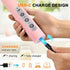 YUSWKO Pink Handheld Milk Frother Wand with Stand for Coffee, Rechargeable Electric Whisk with 3 Heads 3 Speeds Drink Mixer Coffee Frother For Latte, Cappuccino, Hot Chocolate, Egg by YUSWKO