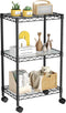 Golpart Small 3 Tier Shelves Storage Wire Shelving Unit Metal Shelf Adjustable