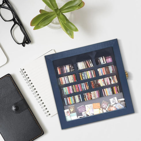 Anxiety Bookshelf Mini Books Display for Stress Relief and Fun Decor, Perfect Decorative Miniature Library for Book