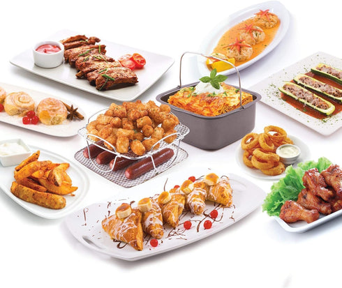 Nuwave 2pc Brio Air Fryer Accessory Kit - Reversible Rack and Baking Pan for 3QT Brio Air Fryers or Larger