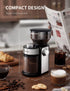 SHARDOR Coffee Grinder – Adjustable Burr Mill with 16 Precise Grind Settings for 2-14 Cup, Silver