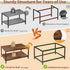 2-Tier SUPER DEAL Industrial Coffee Table with Storage Shelf for Small Apartment Living Room, Rectangle Wood and Stable